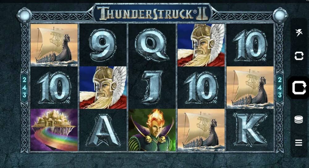 Gira los rodillos de la tragamonedas Thunderstruck II de Microgaming