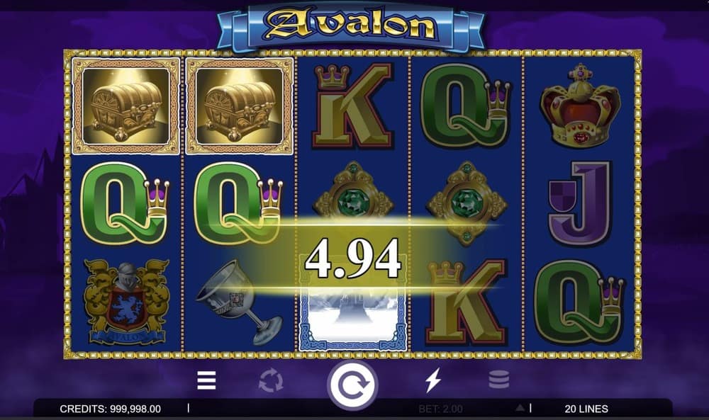 Jugabilidad de la tragamonedas Avalon de Microgaming