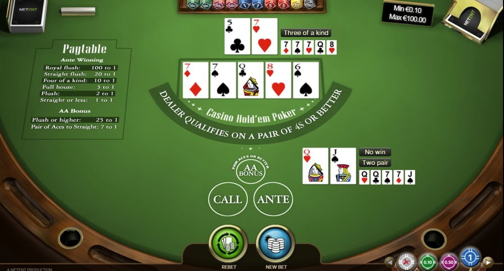 Jugabilidad del Casino Hold'em