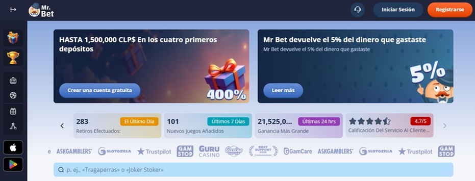 MrBet Casino Chile 2026: Juegos, bonos, pagos y juego móvil