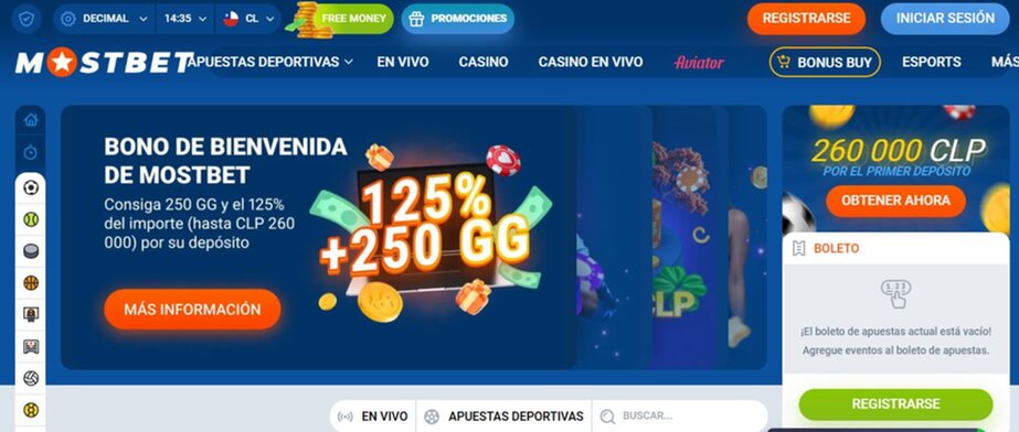 Mostbet Chile 2026: Apuestas deportivas online y bonificación de 400 000 CLP